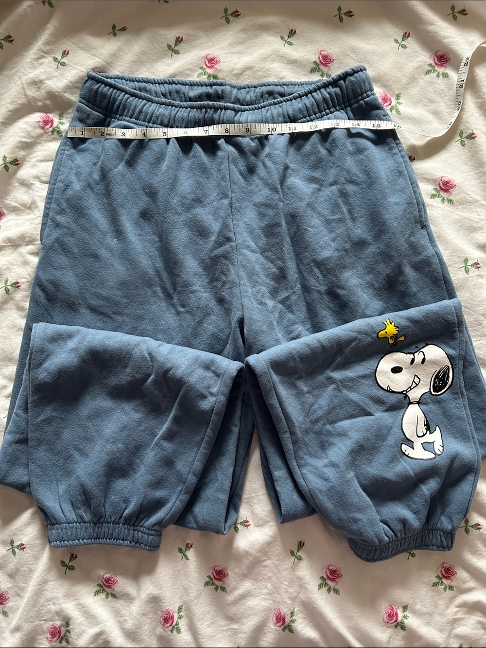 Blue Snoopy Graphic Sweatpants